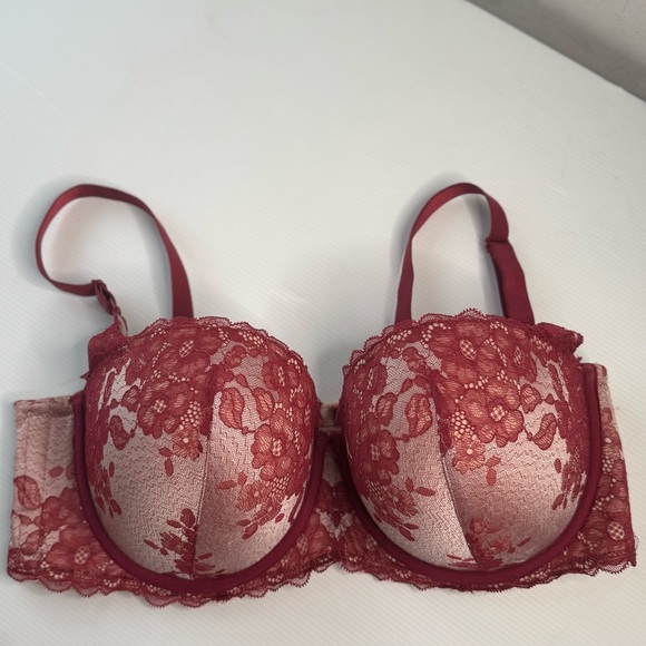 TORRID Curve Burgundy  Sexy Lace Push-Up Bra - Picture 1 of 5